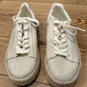 Beach by Matisse Women Wallis Espadrille Lace Up Sneaker Shoe Natural Size 10M